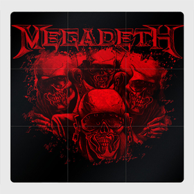 Магнитный плакат 3Х3 с принтом Megadeth skeletons в Курске, Полимерный материал с магнитным слоем | 9 деталей размером 9*9 см | Тематика изображения на принте: alternative | megadeth | metall | music | rock | альтернатива | мегадез | металл | музыка | рок