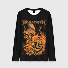 Мужской лонгслив 3D с принтом Megadeth 35 , 100% полиэстер | длинные рукава, круглый вырез горловины, полуприлегающий силуэт | alternative | megadeth | metall | music | rock | альтернатива | мегадез | металл | музыка | рок