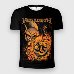 Мужская футболка 3D Slim с принтом Megadeth 35 , 100% полиэстер с улучшенными характеристиками | приталенный силуэт, круглая горловина, широкие плечи, сужается к линии бедра | Тематика изображения на принте: alternative | megadeth | metall | music | rock | альтернатива | мегадез | металл | музыка | рок