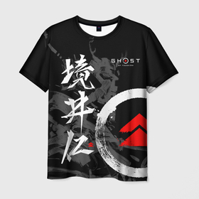 Мужская футболка 3D с принтом Ghost of Tsushima (Призрак Цусимы) в Белгороде, 100% полиэфир | прямой крой, круглый вырез горловины, длина до линии бедер | ghost of tsushima | samurai | игры | призрак цусимы | самурай | япония