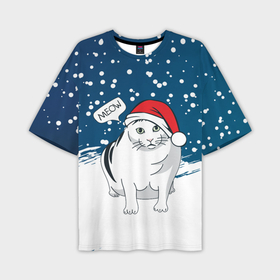 Мужская футболка OVERSIZE 3D с принтом НОВОГОДНИЙ КОТ БЕНДЕР (МЕМ) ,  |  | 2022 | 22 | bender | cat | christmas | meme | memes | meow | merry | new | snow | winter | year | бендер | год | зима | кот | кошка | мем | мемы | мяй | новый | рождество | снег | толстый