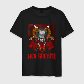 Мужская футболка хлопок с принтом HLKTCHN Six Six Six Collection в Санкт-Петербурге, 100% хлопок | прямой крой, круглый вырез горловины, длина до линии бедер, слегка спущенное плечо. | hardcore | hell kitchen | magic | occultism | pentagramm | shaman | shell shock recordings | skull | voodoo