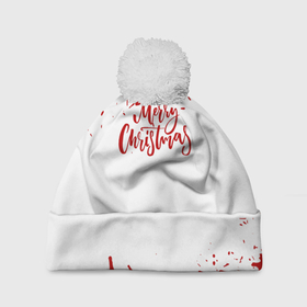 Шапка 3D c помпоном с принтом [Merry Christmas]   Кровавый в Курске, 100% полиэстер | универсальный размер, печать по всей поверхности изделия | 2022 | happy new year | merry christmas | кровавый | кровь | нг | новый год | праздник | рождество