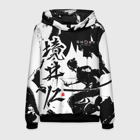 Мужская толстовка 3D с принтом Ghost of Tsushima   Призрак Цусимы в Санкт-Петербурге, 100% полиэстер | двухслойный капюшон со шнурком для регулировки, мягкие манжеты на рукавах и по низу толстовки, спереди карман-кенгуру с мягким внутренним слоем. | ghost of tsushima | samurai | игры | призрак цусимы | самурай | япония | японский