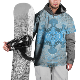 Накидка на куртку 3D с принтом Коллекция Фрактальная мозаика Голубой 292-6-n в Белгороде, 100% полиэстер |  | blue | fractal | light | pattern | symmetrical | на витрину | светлый | симметричный | узор | фрактал