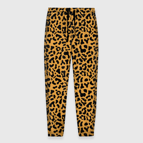 Мужские брюки 3D с принтом Леопард (Leopard) в Белгороде, 100% полиэстер | манжеты по низу, эластичный пояс регулируется шнурком, по бокам два кармана без застежек, внутренняя часть кармана из мелкой сетки | Тематика изображения на принте: jaguar | leopard | ocelot | predator | гепард | дикая кошка | животное | зверь | кот | леопард | леопардовые пятна | оцелот | хищная кошка | хищник | ягуар