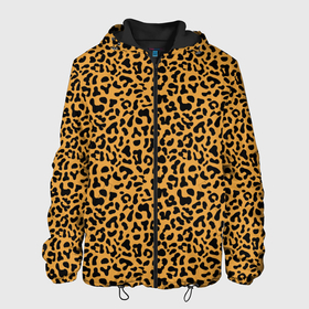 Мужская куртка 3D с принтом Леопард (Leopard) , ткань верха — 100% полиэстер, подклад — флис | прямой крой, подол и капюшон оформлены резинкой с фиксаторами, два кармана без застежек по бокам, один большой потайной карман на груди. Карман на груди застегивается на липучку | jaguar | leopard | ocelot | predator | гепард | дикая кошка | животное | зверь | кот | леопард | леопардовые пятна | оцелот | хищная кошка | хищник | ягуар