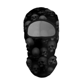 Балаклава 3D с принтом Черепа на черном в Санкт-Петербурге, 100% полиэстер, ткань с особыми свойствами — Activecool | плотность 150–180 г/м2; хорошо тянется, но при этом сохраняет форму. Закрывает шею, вокруг отверстия для глаз кайма. Единый размер | готы | мрачное | рок | черепа | черное