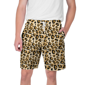 Мужские шорты 3D с принтом Пятна Дикого Леопарда в Белгороде,  полиэстер 100% | прямой крой, два кармана без застежек по бокам. Мягкая трикотажная резинка на поясе, внутри которой широкие завязки. Длина чуть выше колен | Тематика изображения на принте: jaguar | leopard | ocelot | predator | гепард | дикая кошка | животное | зверь | кот | леопард | леопардовые пятна | оцелот | хищная кошка | хищник | ягуар