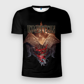 Мужская футболка 3D Slim с принтом Led Zeppelin Wings в Белгороде, 100% полиэстер с улучшенными характеристиками | приталенный силуэт, круглая горловина, широкие плечи, сужается к линии бедра | alternative | led zeppelin | metall | music | rock | альтернатива | лед зеппелин | лэд зепелин | металл | музыка | рок
