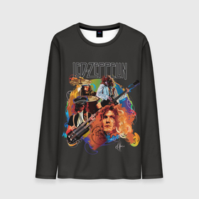 Мужской лонгслив 3D с принтом Led Zeppelin Арт в Курске, 100% полиэстер | длинные рукава, круглый вырез горловины, полуприлегающий силуэт | alternative | led zeppelin | metall | music | rock | альтернатива | лед зеппелин | лэд зепелин | металл | музыка | рок
