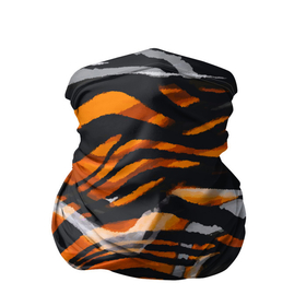 Бандана-труба 3D с принтом Окрас тигра в Курске, 100% полиэстер, ткань с особыми свойствами — Activecool | плотность 150‒180 г/м2; хорошо тянется, но сохраняет форму | животное | кошка | полосы | праздник | символ | тигр