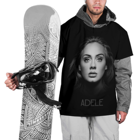 Накидка на куртку 3D с принтом Портрет Адель в Рязани, 100% полиэстер |  | взгляд | глаза | девушка | имя | лицо