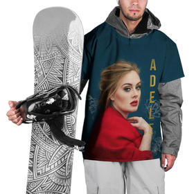 Накидка на куртку 3D с принтом Portrait Adele в Санкт-Петербурге, 100% полиэстер |  | имя | лицо | надпись | певица | портрет