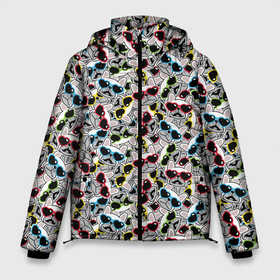 Мужская зимняя куртка 3D с принтом Модные Собачки в Белгороде, верх — 100% полиэстер; подкладка — 100% полиэстер; утеплитель — 100% полиэстер | длина ниже бедра, свободный силуэт Оверсайз. Есть воротник-стойка, отстегивающийся капюшон и ветрозащитная планка. 

Боковые карманы с листочкой на кнопках и внутренний карман на молнии. | Тематика изображения на принте: animal | bulldog | dog | french bulldog | french bulldog p | pit bull | бойцовская собака | бульдог | год собаки | друг человека | животное | зверь | кинолог | пёс | питбуль | собака французский бульдог | собаковод