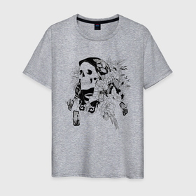 Мужская футболка хлопок с принтом Леди Смерть в Тюмени, 100% хлопок | прямой крой, круглый вырез горловины, длина до линии бедер, слегка спущенное плечо. | гадалка | монстр | музыка | психоделика | рок | хоррор | череп