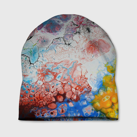 Шапка 3D с принтом ЦветоТрэш в Тюмени, 100% полиэстер | универсальный размер, печать по всей поверхности изделия | абстракция | молодежный | пестрый | цветной | яркий