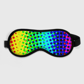 Маска для сна 3D с принтом Цветная кислота в Курске, внешний слой — 100% полиэфир, внутренний слой — 100% хлопок, между ними — поролон |  | абстракция | круги | радуга | цветной | яркий