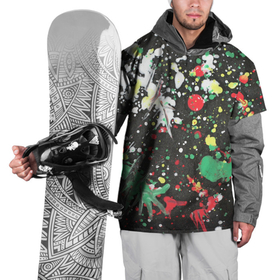 Накидка на куртку 3D с принтом Кляксомания в Екатеринбурге, 100% полиэстер |  | абстракция | кляксы | мазки | пестрый | пятна | цветной