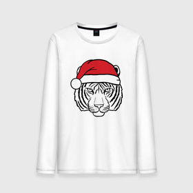 Мужской лонгслив хлопок с принтом Тигр в новогодней шапке. в Новосибирске, 100% хлопок |  | 2022 | happy new year | merry christmas | год тигра | зима близко | нг | новогодний | новогодний тигр | новый год | новый год 2022 | праздник | рождество | символ 2022 года | тигр