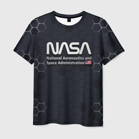 Мужская футболка 3D с принтом NASA 3D LOGO   НАСА 3D логотип в Санкт-Петербурге, 100% полиэфир | прямой крой, круглый вырез горловины, длина до линии бедер | elon | mask | musk | nasa | space x | star | америка | астронавт | звезды | земля | илон | космонавт | космос | луна | марс | маск | наса | планета | ракета | флаг