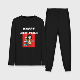 Мужская пижама хлопок (с лонгсливом) с принтом Муитиро Токито | новый год в Курске,  |  | kimetsu no yaiba | muichirou tokitou | клинок | муитиро токито | новогодний | новый год | рассекающий демонов