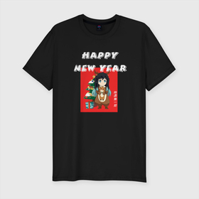 Мужская футболка хлопок Slim с принтом Муитиро Токито | новый год в Курске, 92% хлопок, 8% лайкра | приталенный силуэт, круглый вырез ворота, длина до линии бедра, короткий рукав | Тематика изображения на принте: kimetsu no yaiba | muichirou tokitou | клинок | муитиро токито | новогодний | новый год | рассекающий демонов