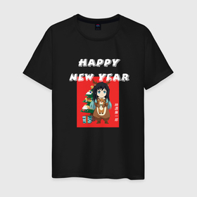 Мужская футболка хлопок с принтом Муитиро Токито | новый год в Курске, 100% хлопок | прямой крой, круглый вырез горловины, длина до линии бедер, слегка спущенное плечо. | Тематика изображения на принте: kimetsu no yaiba | muichirou tokitou | клинок | муитиро токито | новогодний | новый год | рассекающий демонов