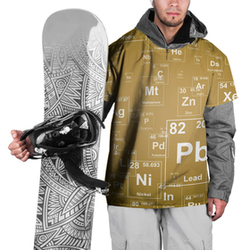 Накидка на куртку 3D с принтом Pb   таблица Менделеева в Санкт-Петербурге, 100% полиэстер |  | Тематика изображения на принте: pb | для физиков | для химиков | менделеев | наука | песочные | свинец | студентам | таблица менделеева | физика | химия