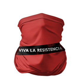 Бандана-труба 3D с принтом VIVA LA RESISTENCIA в Тюмени, 100% полиэстер, ткань с особыми свойствами — Activecool | плотность 150‒180 г/м2; хорошо тянется, но сохраняет форму | bella | bells | casa | ciao | de | el | jingle | la | moscow | netflix | papel | professor | resistencia | tokio | viva | бумажный | дом | профессор