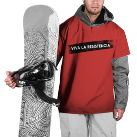 Накидка на куртку 3D с принтом VIVA LA RESISTENCIA в Санкт-Петербурге, 100% полиэстер |  | bella | bells | casa | ciao | de | el | jingle | la | moscow | netflix | papel | professor | resistencia | tokio | viva | бумажный | дом | профессор
