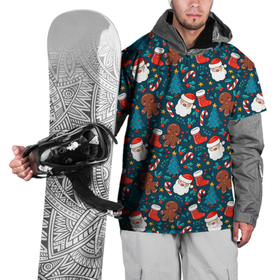 Накидка на куртку 3D с принтом ПОКРЫТО НОВЫМ ГОДОМ в Рязани, 100% полиэстер |  | Тематика изображения на принте: 2022 | christmas | new year | pattern | дед мороз | новый год | паттерн | рождество