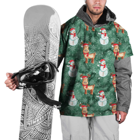 Накидка на куртку 3D с принтом Новогоднее настроение Санта , 100% полиэстер |  | Тематика изображения на принте: 2022 | год тигра | новый год | новый год 2022 | символ года | тигр | тигренок | тигрица | тигры