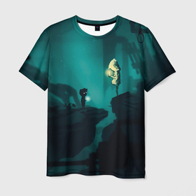 Мужская футболка 3D с принтом Limbo x Little Nightmares в Тюмени, 100% полиэфир | прямой крой, круглый вырез горловины, длина до линии бедер | game | games | limbo | little nightmares | игра | игры | лимбо | литл найтмерс