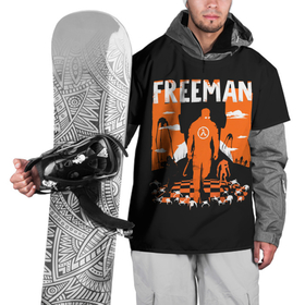 Накидка на куртку 3D с принтом Walkin Freeman в Курске, 100% полиэстер |  | game | games | half life | valve | валв | игра | игры | халф лайф
