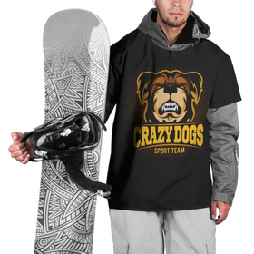 Накидка на куртку 3D с принтом CRAZY DOGS в Екатеринбурге, 100% полиэстер |  | animal | dog | барбос | бобик | гнев | год собаки | друг человека | животное | зверь | злая собака | злость | зубы | ищейка | кинолог | кость | лайка | ненависть | оскал | пёс | собака | собаковод
