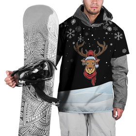 Накидка на куртку 3D с принтом Новогодний олень в зимнем шарфе , 100% полиэстер |  | 2022 | happy new year | merry christmas | год тигра | зима близко | нг | новогодний | новый год | новый год 2022 | олень | рождество | символ 2022 года | снег | снежинки