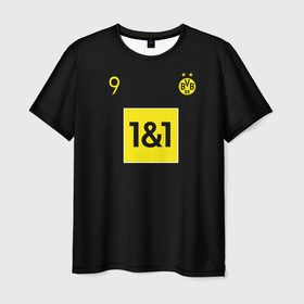 Мужская футболка 3D с принтом Haaland 9   Borussia Dortmund в Санкт-Петербурге, 100% полиэфир | прямой крой, круглый вырез горловины, длина до линии бедер | borussia | borussia dortmund | haaland | боруссия дортмунд | боруусия | бундеслига | германия | дортмунд | лига чемпионов | немецкий футбол | футбол | холланд