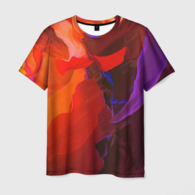 Мужская футболка 3D с принтом Акварельная Феерия в Петрозаводске, 100% полиэфир | прямой крой, круглый вырез горловины, длина до линии бедер | Тематика изображения на принте: абстракция | акварель | акварельная абстракция | рисунок | цвета
