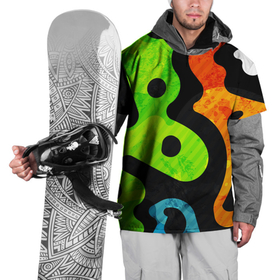 Накидка на куртку 3D с принтом Пятнистая Абстракция , 100% полиэстер |  | абстракция | пятна | раскраска | рисунок | цвета