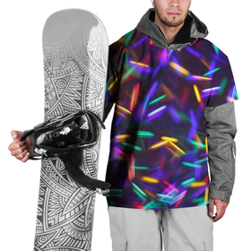 Накидка на куртку 3D с принтом Новогодние Фонарики , 100% полиэстер |  | Тематика изображения на принте: абстракция | неон | новогоднее настроение | новогодние фонарики | новый год