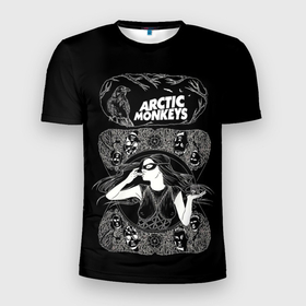 Мужская футболка 3D Slim с принтом Arctic monkeys Art в Петрозаводске, 100% полиэстер с улучшенными характеристиками | приталенный силуэт, круглая горловина, широкие плечи, сужается к линии бедра | alternative | arctic monkeys | metall | music | rock | альтернатива | арктик монкейс | арктические обезьяны | металл | музыка | рок