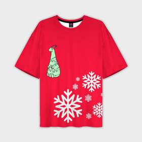 Мужская футболка OVERSIZE 3D с принтом НОВОГОДНИЙ ДРАКОНЧИК в Новосибирске,  |  | 2021 | 2022 | new year | деда мороза | дракон | к нам приходит | клауса | костюм | новогодний | новый год | праздник | рождество | санты | снег | снежинки | снежок | узор