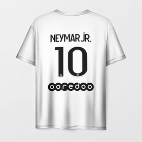 Мужская футболка 3D с принтом Neymar 10 PSG Pink Theme в Петрозаводске, 100% полиэфир | прямой крой, круглый вырез горловины, длина до линии бедер | neymar | neymar jr | psg | аргентина | лео месси | лига 1 | лига чемпионов | месси | пари сен жермен | париж | псж | франция | французский футбол | футбол