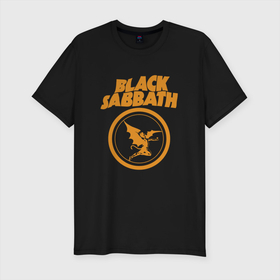 Мужская футболка хлопок Slim с принтом Black Sabbath Vol 4 Рок группа в Курске, 92% хлопок, 8% лайкра | приталенный силуэт, круглый вырез ворота, длина до линии бедра, короткий рукав | Тематика изображения на принте: black sabbath | black sabbath vol 4 | vol 4 | рок | рок группа