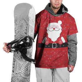 Накидка на куртку 3D с принтом Санта Клаус со  снежинками. в Екатеринбурге, 100% полиэстер |  | 2022 | happy new year | merry christmas | santa | год тигра | зима близко | нг | новогодний | новый год | новый год 2022 | рождество | санта | снежинки