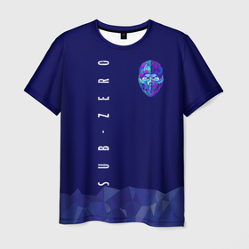 Мужская футболка 3D с принтом Саб-Зиро. в Санкт-Петербурге, 100% полиэфир | прямой крой, круглый вырез горловины, длина до линии бедер | game | mortal kombat | комбат | мортал | мортал комбат | саб зиро