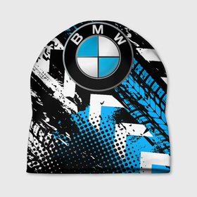 Шапка 3D с принтом Следы от шин BMW , 100% полиэстер | универсальный размер, печать по всей поверхности изделия | bmw | bmw performance | m | motorsport | performance | бмв | моторспорт