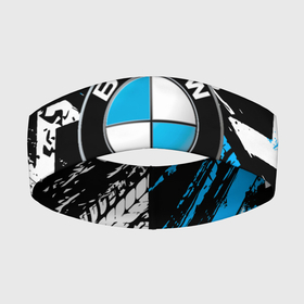 Повязка на голову 3D с принтом Следы от шин BMW в Кировске,  |  | bmw | bmw performance | m | motorsport | performance | бмв | моторспорт