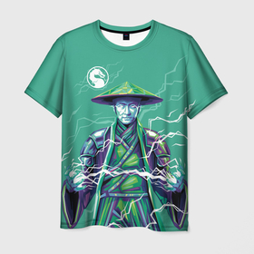 Мужская футболка 3D с принтом Lord Raiden в Белгороде, 100% полиэфир | прямой крой, круглый вырез горловины, длина до линии бедер | game | lord raiden | mortal kombat | комбат | мортал | мортал комбат